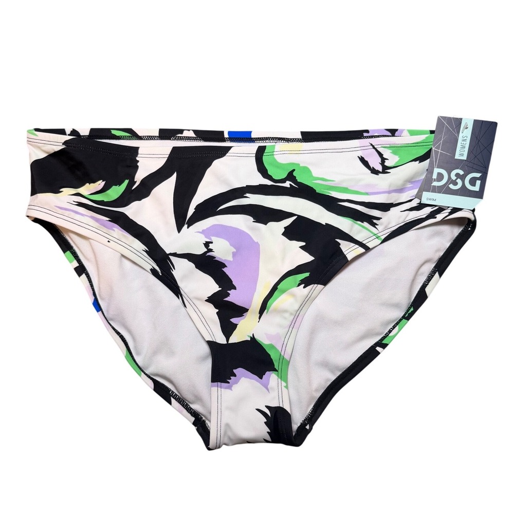 DSG Bikini Bottoms Womens XL Multicolor Rush Floral DSW2314PRT Athletic Swim